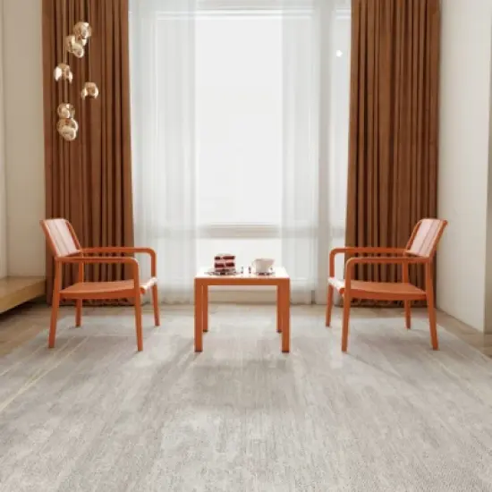 3 Piece Patio Table and Chairs Sets, Indoor Outdoor Conversation Furniture Set,Small Space Patio Table Set for Balcony or Courtyard-The Pop Home image {2}