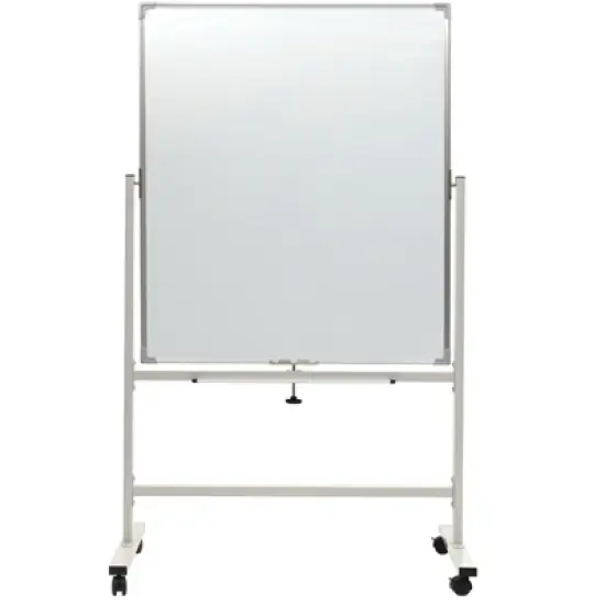 Excello Global Products 36"x42" Reversible Whiteboard on Wheels (White Frame) image {7}
