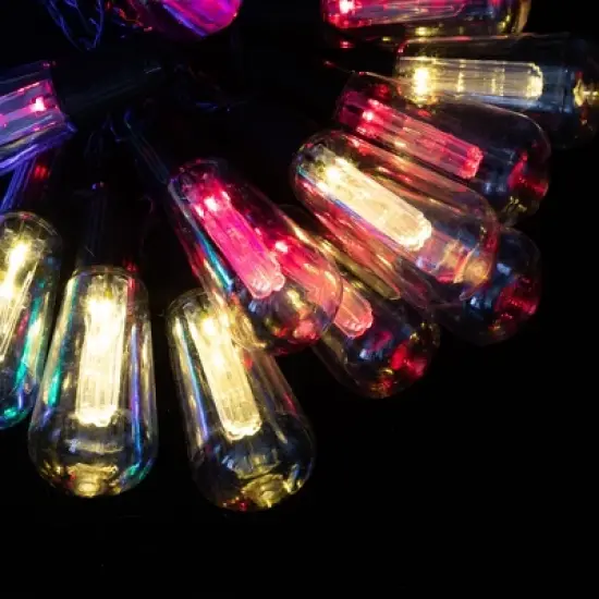 Sandinrayli 8 ft. String Light Pole 25-Light Outdoor Solar Powered LED String Light Set Atmosphere Lighting for Patio Decor (6-Pack) image {2}