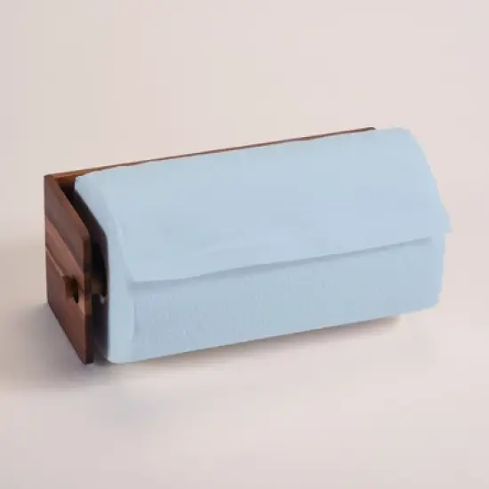 Kalmar Home Hanging Acacia Paper Towel Holder image {1}