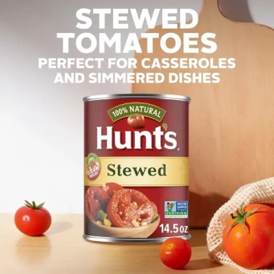 Hunt's 100% Natural Stewed Tomatoes - 14.5oz image {3}