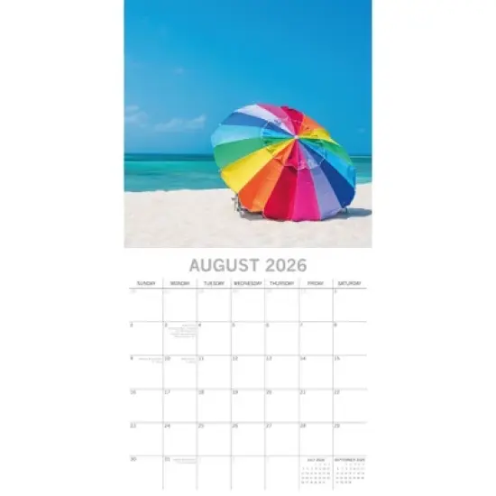 2026 Square Wall Calendar, Rainbows, 16-Month Arts & Antiques Theme with 180 Reminder Stickers (12x12 In) image {2}