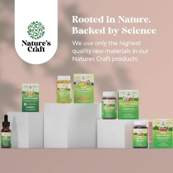 Kids Focus Gummies, Focus & Attention Support, Kids Wellness, Nature's Craft, 90ct image {6}