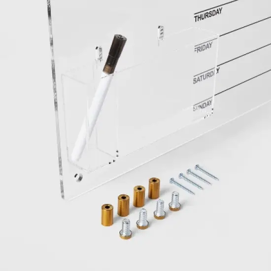 16"x12" Acrylic Dry Erase Board Clear - Threshold&trade; image {2}