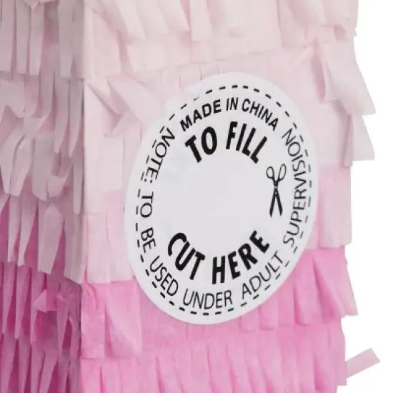 Blue Panda Number 1 Pinata, Pink and Gold for Girls 1st Birthday Party Decorations, Small, 16.5x11x3 in image {4}