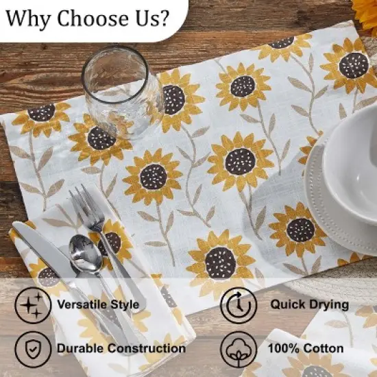Split P Sunflower Print Placemat Set of 4 image {5}