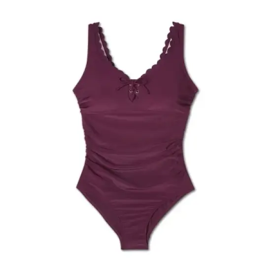 Women's Grommet Scallop Full Coverage One Piece Swimsuit - Kona Sol&trade; image {4}