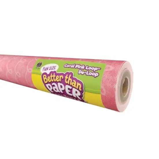 Teacher Created Resources&reg; Fun Size Better Than Paper&reg; Bulletin Board Roll, 18" x 12', Coral Pink Loop-De-Loop image {4}