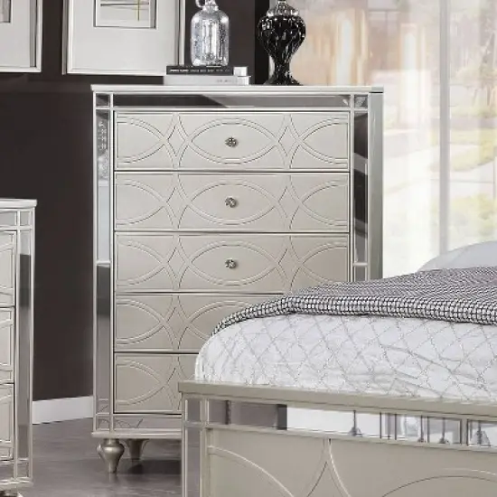 2pc La Mesa Bed and Chest Set Silver - HOMES: Inside + Out image {5}