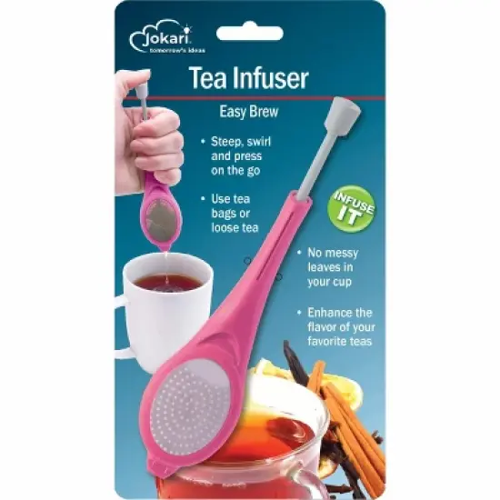 Jokari Loose Leaf Tea Infuser with Squeeze Pump for Full Bodied Tea also Use with Tea Bags image {5}
