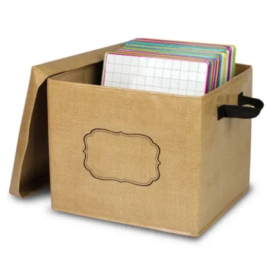 Teacher Created Resources&reg; Burlap Design Storage Box with Lid image {1}