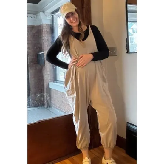 PinkBlush Charcoal Ribbed Knit Long Sleeve Lettuce Hem Maternity Top image {3}