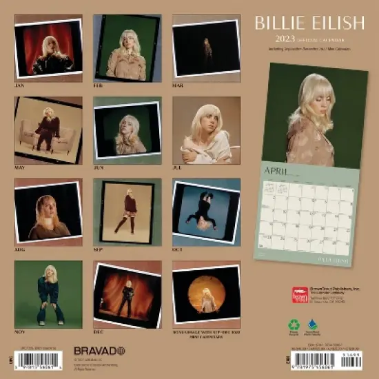 2023 Square Wall Calendar Billie Eilish - BrownTrout image {1}