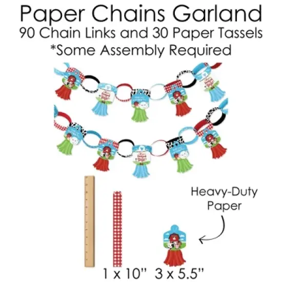 Big Dot of Happiness Farm Animals - Banner and Photo Booth Decorations - Barnyard Baby Shower or Birthday Party Supplies Kit - Doterrific Bundle image {4}