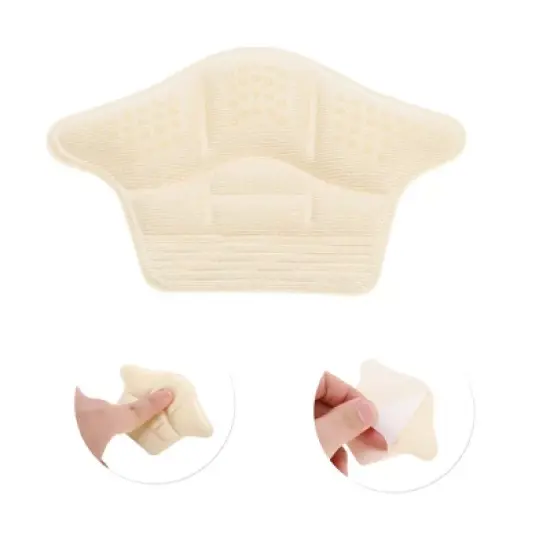 Unique Bargains Thickening Heel Pads One Size Apricot 1 Pair image {2}