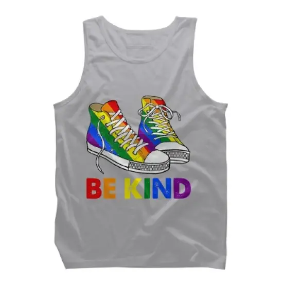 Design By Humans Be Kind Sneakers LGBTQIA PrideBy Legato Tendo Tank Top image {5}