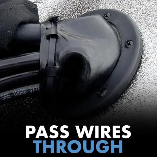 T-H Marine Boat Transom and Motor Well Rigging Boot - Universal Fit Black, 2 Inch - CB2DP image {1}