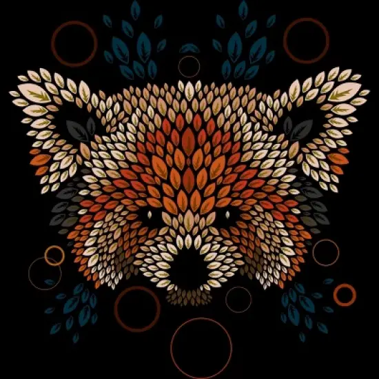 Men's Design By Humans Red Panda Face By LetterQ Tank Top image {1}