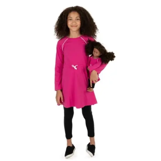 Leveret Girls and Doll Matching Drawstring Dress image {10}