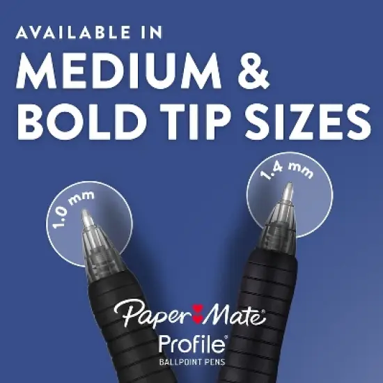 Paper Mate Profile Ballpoint Pen Refill Medium Point Black Ink 2/Pack (2130521) image {6}
