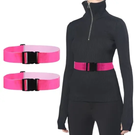 Unique Bargains Adjustable High Visibility Running Reflective Belt for Motorcycling Cycling 2 Pcs image {9}