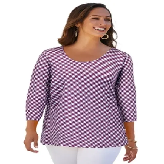 Jessica London Women&rsquo;s Plus Size Scoop-Neck Tee image {15}