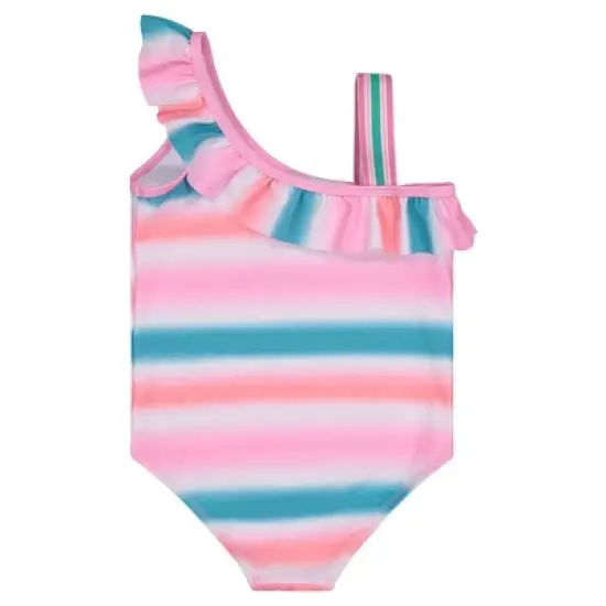 Andy & Evan Toddler One-Shoulder Swimsuit Pink, Size 3T image {2}