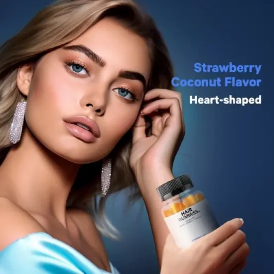 Codeage Hair Gummies, Biotin, Vitamin C, Inositol, Zinc, Folic Acid, Sugar-Free Supplement - 60ct image {5}