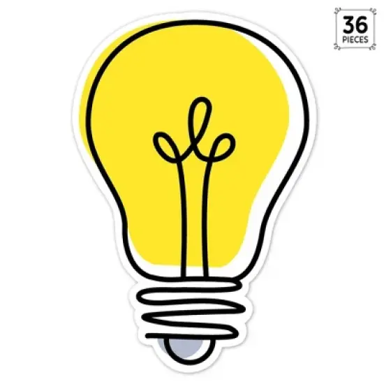 Creative Teaching Press&reg; Core D&eacute;cor Doodle Lightbulb 6" Designer Cut-Outs, Pack of 36 image {1}