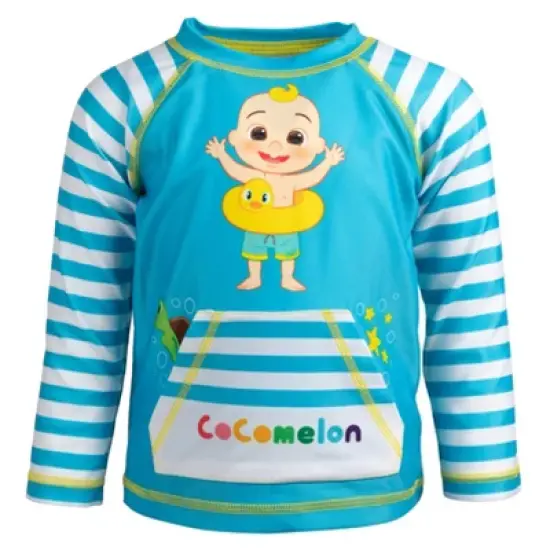 CoComelon JJ Toddler Boys Rash Guard and Swim Trunks Outfit Set image {2}