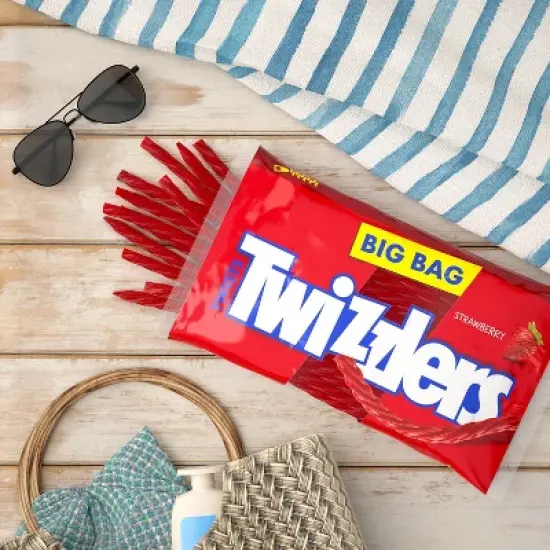 Twizzlers Twists Strawberry Licorice Candy Zipper Bag - 32oz image {2}