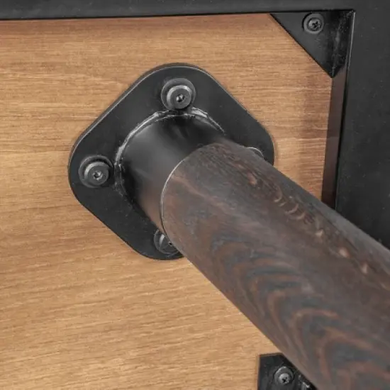 Coco Dining Table Rustic Oak/Brown - Armen Living image {6}