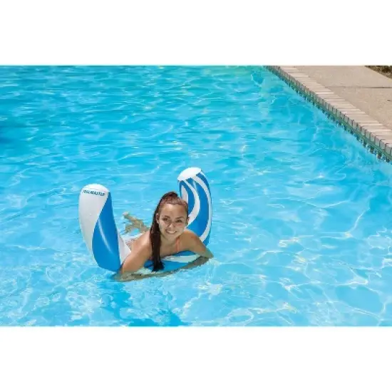 Poolmaster Inflatable Curved Swimming Pool Noodle - Blue/white image {3}