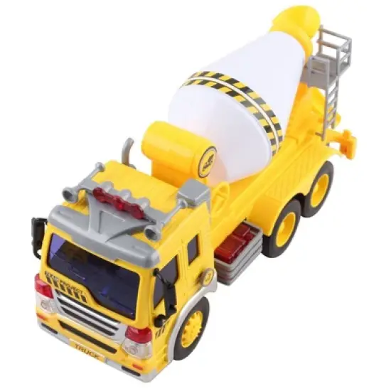 Insten Friction Powered Cement Mixer Truck Toy With Lights And Sound, Pull Back Toys image {4}