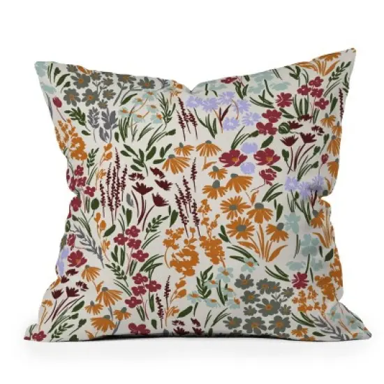 Deny Designs Marta Barragan Camarasa Spring Flowery Meadow Square Outdoor Throw Pillow image {6}