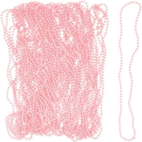 Sparkle and Bash Don't Say Baby Easel Sign, Baby Shower Games for Gender Reveal Favors, Decorations, 1 Sign and 36 Pink Beaded Necklaces image {3}