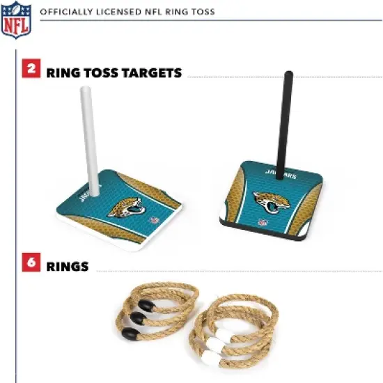 NFL Jacksonville Jaguars Solid Wood Quoits Toss Game image {1}