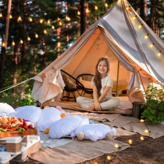 Itopfox 50Ft LED Outdoor String Lights with G40 Globe Bulbs, Dimmable Waterproof Hanging Lights for Patio, Warm White Shatterproof Bulbs Included image {7}