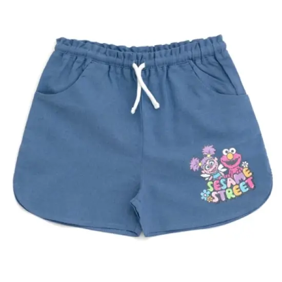 Sesame Street Infant Baby Girls T-Shirt and Chambray Shorts Outfit Set White / Blue 12 Months image {3}