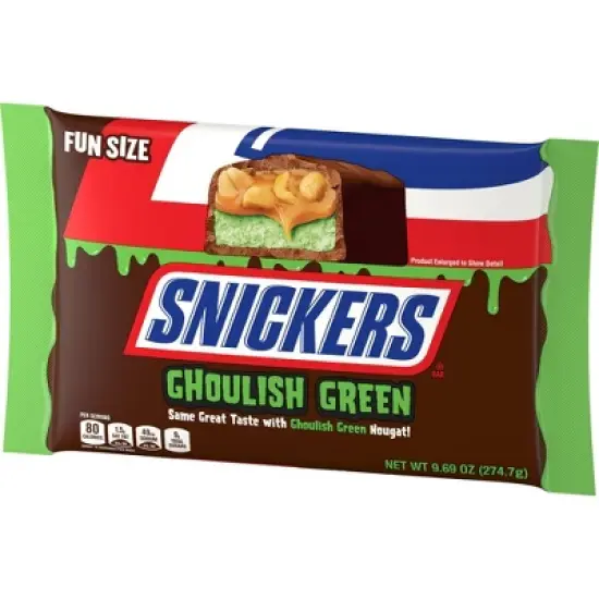 Snickers Ghoulish Green Candy Bars Halloween Chocolate - 9.69oz image {8}