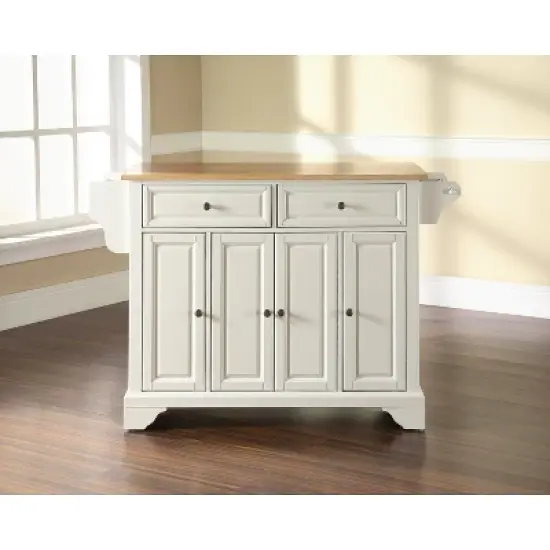 LaFaytte Top Kitchen Island Wood/White - Crosley image {2}