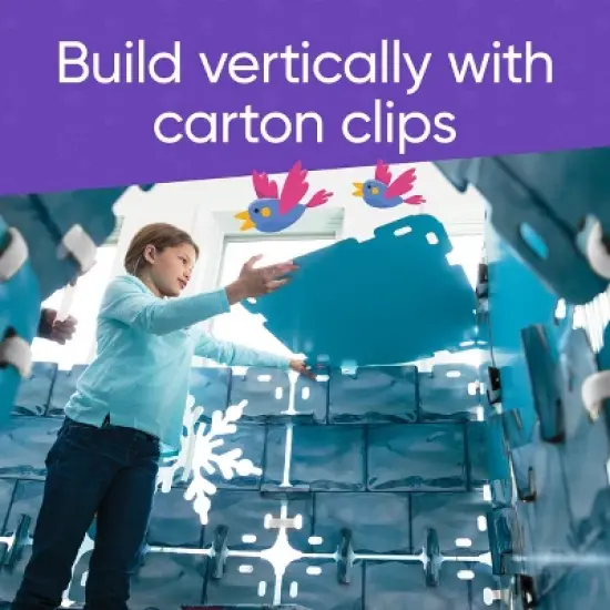 HearthSong 32-Panel Igloo Fantasy Forts Indoor Building Kit with Hook and Loop Connectors image {6}