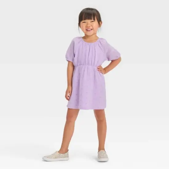 Toddler Girls' Gauze Eyelet Short Sleeve Dress - Cat & Jack&trade; image {2}