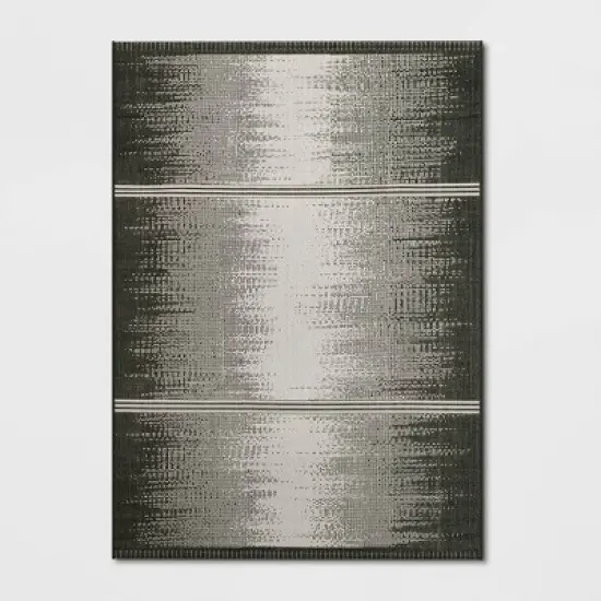 Ombre Stripe Outdoor Rug Black - Project 62&trade; image {2}