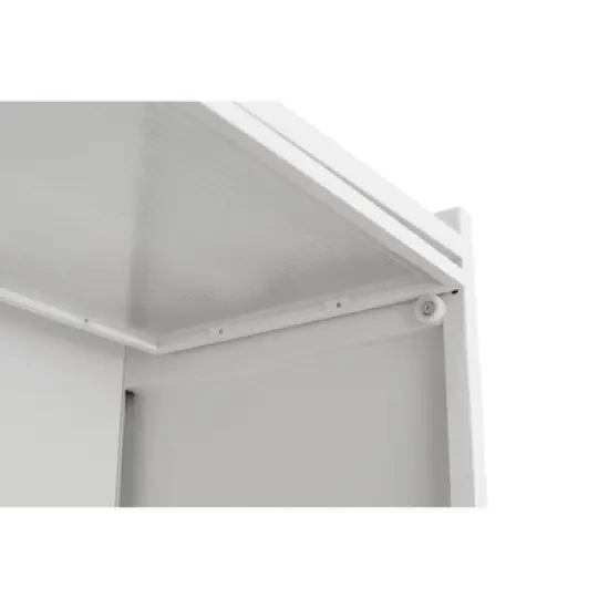 ZACHVO 6-Tier Metal Kitchen Pantry Cabinet with 2 Acrylic Glass Flip-Up Doors &ndash; Versatile Storage for Home Office, Dining Room, Bathroom,White image {4}