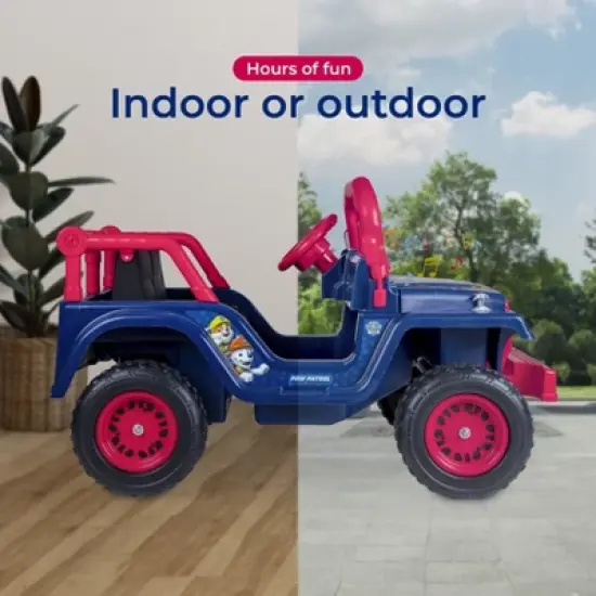 Paw Patrol 12V Kids Electric Ride-On Car, 2-Seater with Music, Sounds, Durable Wheels, Dual Seat Belts, Forward & Reverse Drive image {3}