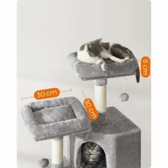 Feandrea 45.3&Prime; H Cat Tree Cat Tower, Multi-Level Cat Play House, Climbing Tree image {2}
