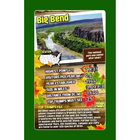 Top Trumps National Parks Top Trumps Card Game image {2}