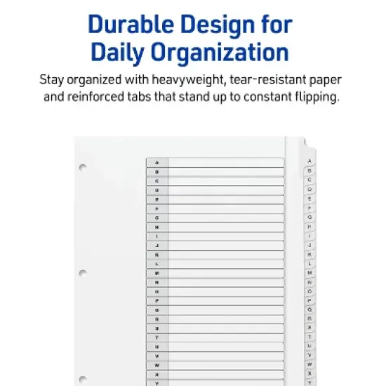 Avery Extra-Wide Dividers, 26 Tabs, Ready Index (11166) image {5}