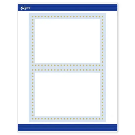 Avery 5" x 7" Cards, Gold Dots with Blue Border, 20 ct image {9}